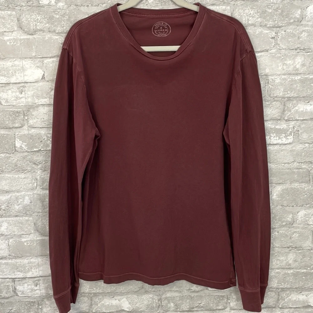 J.Crew Burgundy Broken In Tee